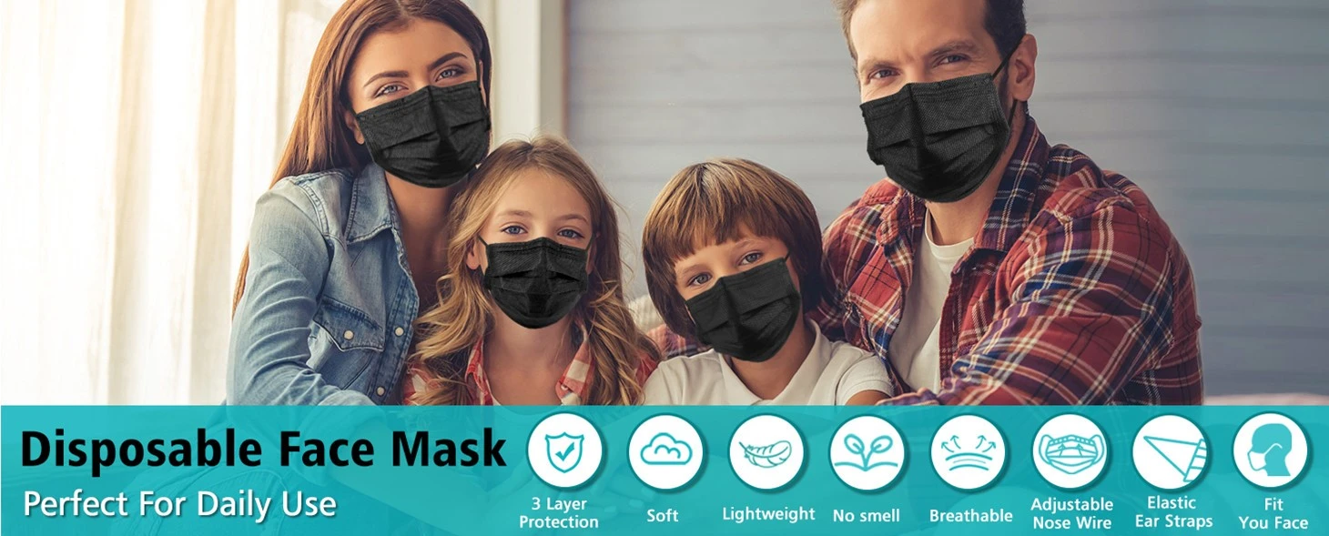 black 3 ply mask black 3 ply mask